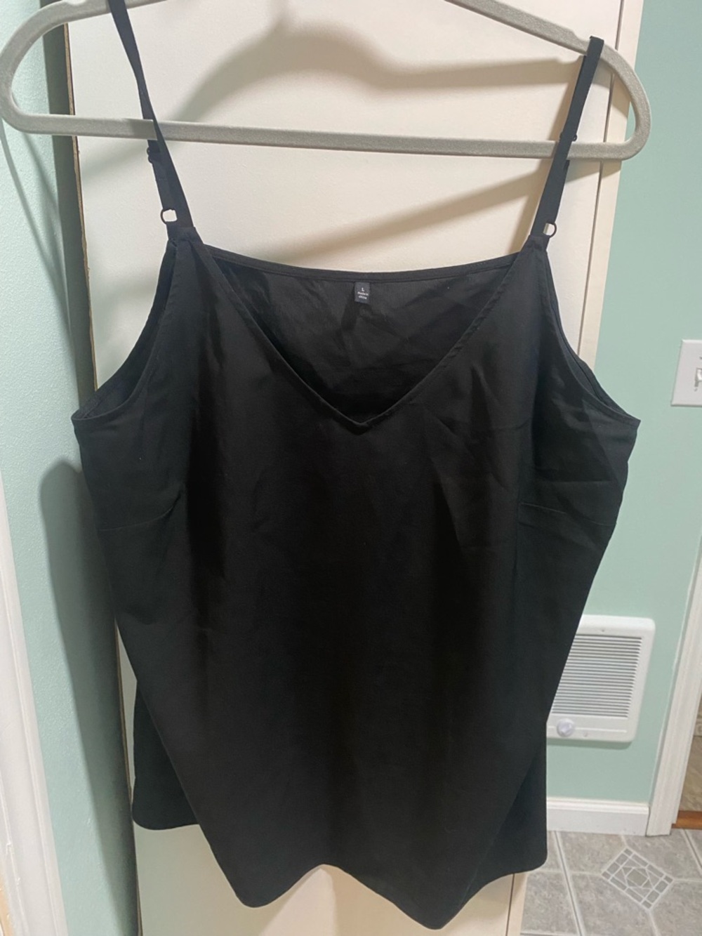 Black V-Neck Camisole Tank Top - Women